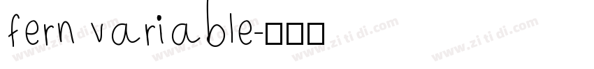 fern variable字体转换